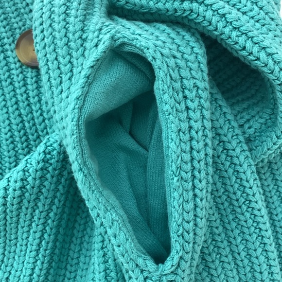 Free People Swim Too Deep Cardi Color Turquoise Size: XS - Picture 14 of 16